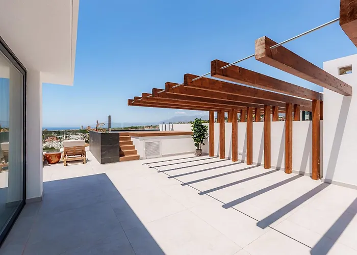 Apartmán Vida - Luxury Panorama Seaview Penthouse In Organic-boho Design With Pool, Gym,